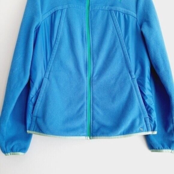 PUMA Soft Fleece Full Zip-up Light Jacket Blue Sz L - Picture 4 of 8